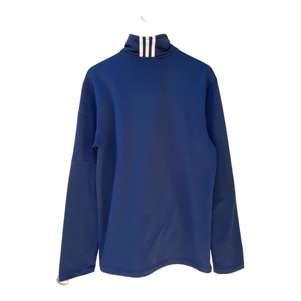 Adidas Track Jacket 1/4 Zip Blue Pullover Athletic Men's Sz M